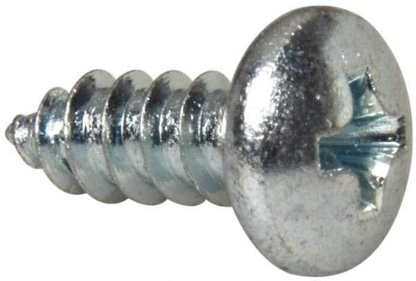 Value Collection - #10 Pan Head Phillips Sheet Metal Screw - Steel, 1/2" Length Under Head, Grade 2 - Eagle Tool & Supply