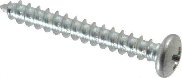 Value Collection - #10 Pan Head Phillips Sheet Metal Screw - Steel, 1-1/2" Length Under Head, Grade 2 - Eagle Tool & Supply