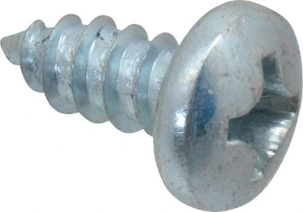 Value Collection - #12 Pan Head Phillips Sheet Metal Screw - Steel, 1/2" Length Under Head, Grade 2 - Eagle Tool & Supply