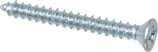 Value Collection - #6 Flat Head Phillips Sheet Metal Screw - Steel, 1-1/4" OAL, Grade 2 - Eagle Tool & Supply