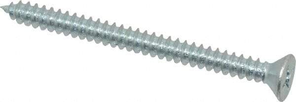 Value Collection - #8 Flat Head Phillips Sheet Metal Screw - Steel, 2" OAL, Grade 2 - Eagle Tool & Supply