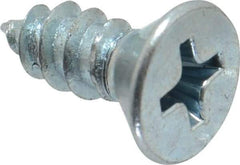 Value Collection - #10 Flat Head Phillips Sheet Metal Screw - Steel, 1/2" OAL, Grade 2 - Eagle Tool & Supply