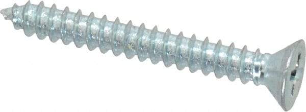 Value Collection - #10 Flat Head Phillips Sheet Metal Screw - Steel, 1-1/2" OAL, Grade 2 - Eagle Tool & Supply