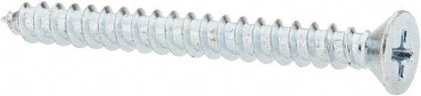 Value Collection - #10 Flat Head Phillips Sheet Metal Screw - Steel, 2" OAL, Grade 2 - Eagle Tool & Supply