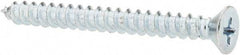 Value Collection - #10 Flat Head Phillips Sheet Metal Screw - Steel, 2" OAL, Grade 2 - Eagle Tool & Supply
