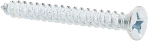 Value Collection - #12 Flat Head Phillips Sheet Metal Screw - Steel, 2" OAL, Grade 2 - Eagle Tool & Supply
