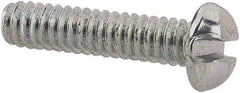 Value Collection - #2-56 UNC, 3/8" Length Under Head Slotted Drive Machine Screw - Round Head, Alloy Steel, Zinc-Plated Finish, Without Washer - Eagle Tool & Supply