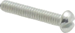 Value Collection - #2-56 UNC, 1/2" Length Under Head Slotted Drive Machine Screw - Round Head, Grade J82 Steel, Zinc-Plated Finish, Without Washer - Eagle Tool & Supply