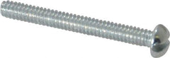 Value Collection - #2-56 UNC, 3/4" Length Under Head Slotted Drive Machine Screw - Round Head, Alloy Steel, Zinc-Plated Finish, Without Washer - Eagle Tool & Supply