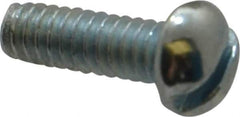 Value Collection - #3-48 UNC, 5/16" Length Under Head Slotted Drive Machine Screw - Round Head, Grade J82 Steel, Zinc-Plated Finish, Without Washer - Eagle Tool & Supply