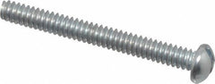 Value Collection - #4-40 UNC, 1" Length Under Head Slotted Drive Machine Screw - Round Head, Grade J82 Steel, Zinc-Plated Finish, Without Washer - Eagle Tool & Supply