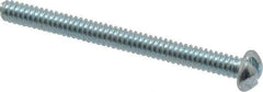 Value Collection - #4-40 UNC, 1-1/4" Length Under Head Slotted Drive Machine Screw - Round Head, Alloy Steel, Zinc-Plated Finish, Without Washer - Eagle Tool & Supply