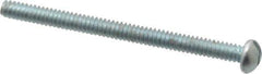 Value Collection - #4-40 UNC, 1-1/2" Length Under Head Slotted Drive Machine Screw - Round Head, Alloy Steel, Zinc-Plated Finish, Without Washer - Eagle Tool & Supply