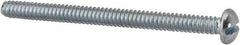 Value Collection - #6-32 UNC, 1-3/4" Length Under Head Slotted Drive Machine Screw - Round Head, Alloy Steel, Zinc-Plated Finish, Without Washer - Eagle Tool & Supply