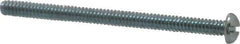 Value Collection - #6-32 UNC, 2" Length Under Head Slotted Drive Machine Screw - Round Head, Alloy Steel, Zinc-Plated Finish, Without Washer - Eagle Tool & Supply
