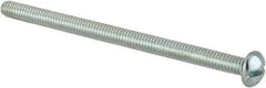Value Collection - #8-32 UNC, 2-3/4" Length Under Head Slotted Drive Machine Screw - Round Head, Alloy Steel, Zinc-Plated Finish, Without Washer - Eagle Tool & Supply