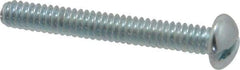 Value Collection - #10-24 UNC, 1-1/2" Length Under Head Slotted Drive Machine Screw - Round Head, Alloy Steel, Zinc-Plated Finish, Without Washer - Eagle Tool & Supply