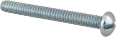 Value Collection - #10-24 UNC, 1-3/4" Length Under Head Slotted Drive Machine Screw - Round Head, Alloy Steel, Zinc-Plated Finish, Without Washer - Eagle Tool & Supply