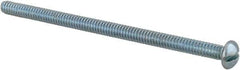 Value Collection - #10-24 UNC, 3-1/2" Length Under Head Slotted Drive Machine Screw - Round Head, Alloy Steel, Zinc-Plated Finish, Without Washer - Eagle Tool & Supply