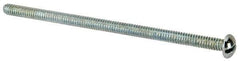 Value Collection - #10-24 UNC, 4" Length Under Head Slotted Drive Machine Screw - Round Head, Alloy Steel, Zinc-Plated Finish, Without Washer - Eagle Tool & Supply