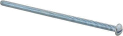 Value Collection - #10-24 UNC, 4-1/2" Length Under Head Slotted Drive Machine Screw - Round Head, Alloy Steel, Zinc-Plated Finish, Without Washer - Eagle Tool & Supply