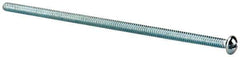 Value Collection - #10-24 UNC, 5" Length Under Head Slotted Drive Machine Screw - Round Head, Alloy Steel, Zinc-Plated Finish, Without Washer - Eagle Tool & Supply