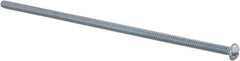 Value Collection - #10-24 UNC, 6" Length Under Head Slotted Drive Machine Screw - Round Head, Alloy Steel, Zinc-Plated Finish, Without Washer - Eagle Tool & Supply