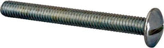 Value Collection - #10-32 UNF, 2-1/4" Length Under Head Slotted Drive Machine Screw - Round Head, Alloy Steel, Zinc-Plated Finish, Without Washer - Eagle Tool & Supply