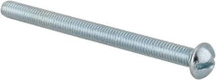 Value Collection - #10-32 UNF, 2-1/2" Length Under Head Slotted Drive Machine Screw - Round Head, Alloy Steel, Zinc-Plated Finish, Without Washer - Eagle Tool & Supply