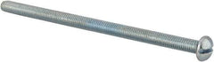 Value Collection - #10-32 UNF, 3-1/2" Length Under Head Slotted Drive Machine Screw - Round Head, Alloy Steel, Zinc-Plated Finish, Without Washer - Eagle Tool & Supply