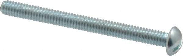 Value Collection - #12-24 UNC, 2-1/2" Length Under Head Slotted Drive Machine Screw - Round Head, Alloy Steel, Zinc-Plated Finish, Without Washer - Eagle Tool & Supply