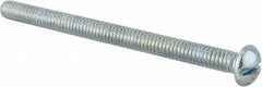 Value Collection - #12-24 UNC, 3" Length Under Head Slotted Drive Machine Screw - Round Head, Alloy Steel, Zinc-Plated Finish, Without Washer - Eagle Tool & Supply