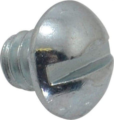 Value Collection - 1/4-20 UNC, 1/4" Length Under Head Slotted Drive Machine Screw - Round Head, Alloy Steel, Zinc-Plated Finish, Without Washer - Eagle Tool & Supply