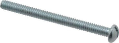 Value Collection - 1/4-20 UNC, 3" Length Under Head Slotted Drive Machine Screw - Round Head, Alloy Steel, Zinc-Plated Finish, Without Washer - Eagle Tool & Supply