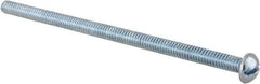 Value Collection - 1/4-20 UNC, 5" Length Under Head Slotted Drive Machine Screw - Round Head, Alloy Steel, Zinc-Plated Finish, Without Washer - Eagle Tool & Supply