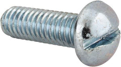 Value Collection - 5/16-18 UNC, 1" Length Under Head Slotted Drive Machine Screw - Round Head, Alloy Steel, Zinc-Plated Finish, Without Washer - Eagle Tool & Supply