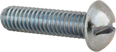 Value Collection - 5/16-18 UNC, 1-1/4" Length Under Head Slotted Drive Machine Screw - Round Head, Alloy Steel, Zinc-Plated Finish, Without Washer - Eagle Tool & Supply