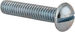 Value Collection - 5/16-18 UNC, 1-1/2" Length Under Head Slotted Drive Machine Screw - Round Head, Alloy Steel, Zinc-Plated Finish, Without Washer - Eagle Tool & Supply