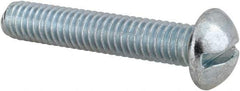 Value Collection - 5/16-18 UNC, 1-3/4" Length Under Head Slotted Drive Machine Screw - Round Head, Alloy Steel, Zinc-Plated Finish, Without Washer - Eagle Tool & Supply