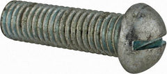 Value Collection - 1/2-13 UNC, 1-3/4" Length Under Head Slotted Drive Machine Screw - Round Head, Grade J82 Steel, Zinc-Plated Finish, Without Washer - Eagle Tool & Supply
