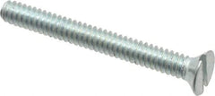 Value Collection - #4-40 UNC, 1" OAL Slotted Drive Machine Screw - Flat Head, Grade 2 Steel, Zinc-Plated Finish, Without Washer - Eagle Tool & Supply