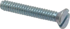 Value Collection - #6-32 UNC, 7/8" OAL Slotted Drive Machine Screw - Flat Head, Grade 2 Steel, Zinc-Plated Finish, Without Washer - Eagle Tool & Supply