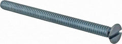 Value Collection - #10-24 UNC, 2-3/4" OAL Slotted Drive Machine Screw - Flat Head, Grade 2 Steel, Zinc-Plated Finish, Without Washer - Eagle Tool & Supply