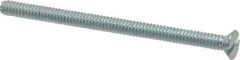 Value Collection - #10-24 UNC, 3" OAL Slotted Drive Machine Screw - Flat Head, Grade 2 Steel, Zinc-Plated Finish, Without Washer - Eagle Tool & Supply