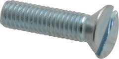 Value Collection - #10-32 UNF, 3/4" OAL Slotted Drive Machine Screw - Flat Head, Grade 2 Steel, Zinc-Plated Finish, Without Washer - Eagle Tool & Supply