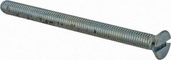 Value Collection - #10-32 UNF, 2-1/2" OAL Slotted Drive Machine Screw - Flat Head, Grade 2 Steel, Zinc-Plated Finish, Without Washer - Eagle Tool & Supply