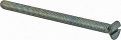 Value Collection - #10-32 UNF, 2-3/4" OAL Slotted Drive Machine Screw - Flat Head, Grade 2 Steel, Zinc-Plated Finish, Without Washer - Eagle Tool & Supply