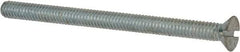 Value Collection - #12-24 UNC, 3" OAL Slotted Drive Machine Screw - Flat Head, Grade J82 Steel, Zinc-Plated Finish, Without Washer - Eagle Tool & Supply
