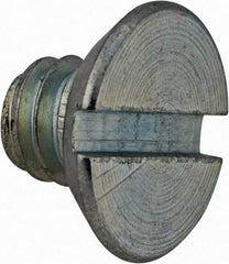 Value Collection - 1/4-20 UNC, 5/16" OAL Slotted Drive Machine Screw - Flat Head, Grade 2 Steel, Zinc-Plated Finish, Without Washer - Eagle Tool & Supply