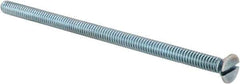 Value Collection - 1/4-20 UNC, 5" OAL Slotted Drive Machine Screw - Flat Head, Grade 2 Steel, Zinc-Plated Finish, Without Washer - Eagle Tool & Supply